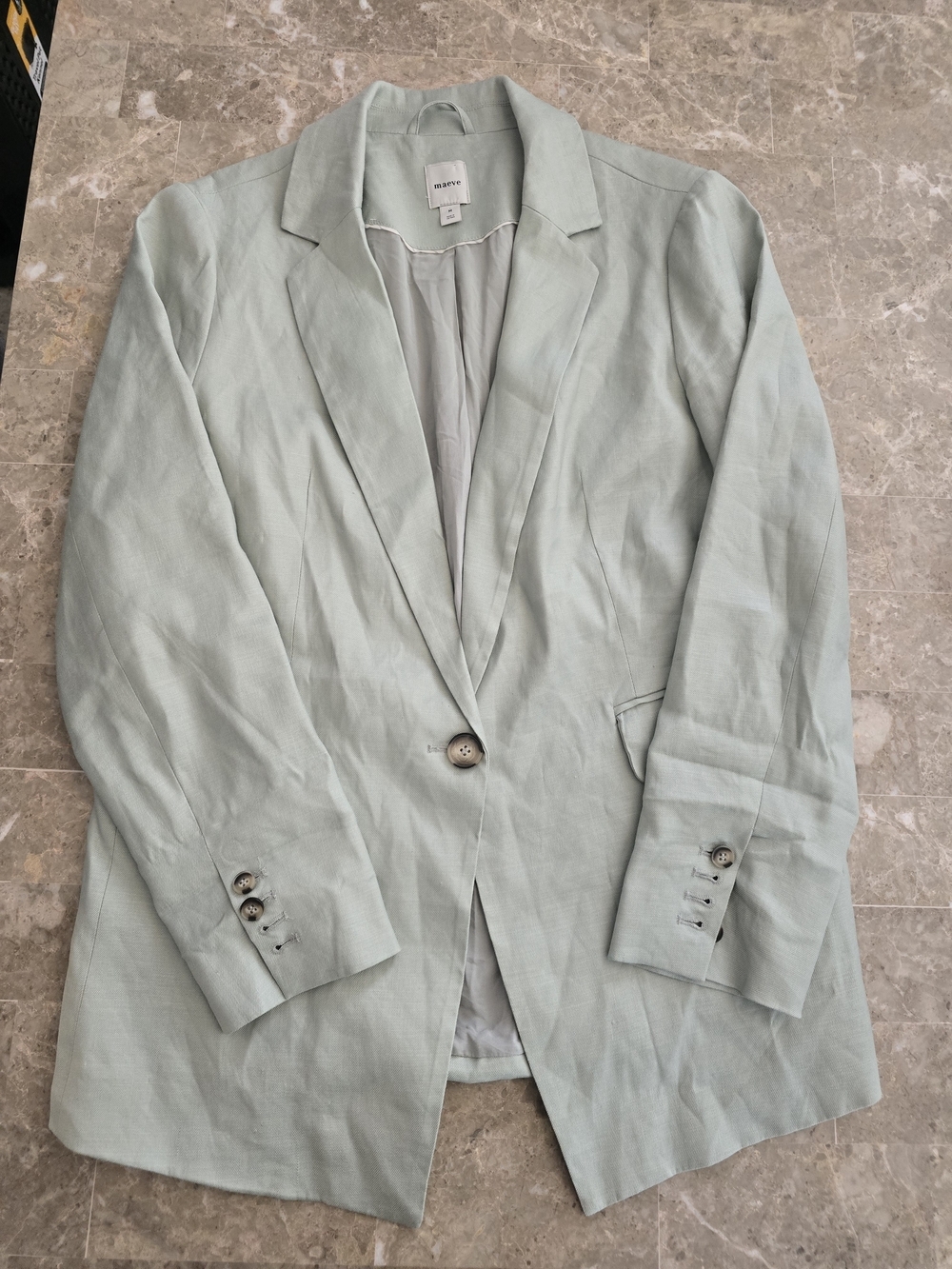 Maeve Sage Green Lightweight Blazer Sz M